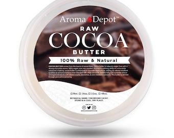 Raw Ecuadorian Cocoa Butter, Food Grade, Unrefined, 8 oz. Buy 2, Get 1 Free