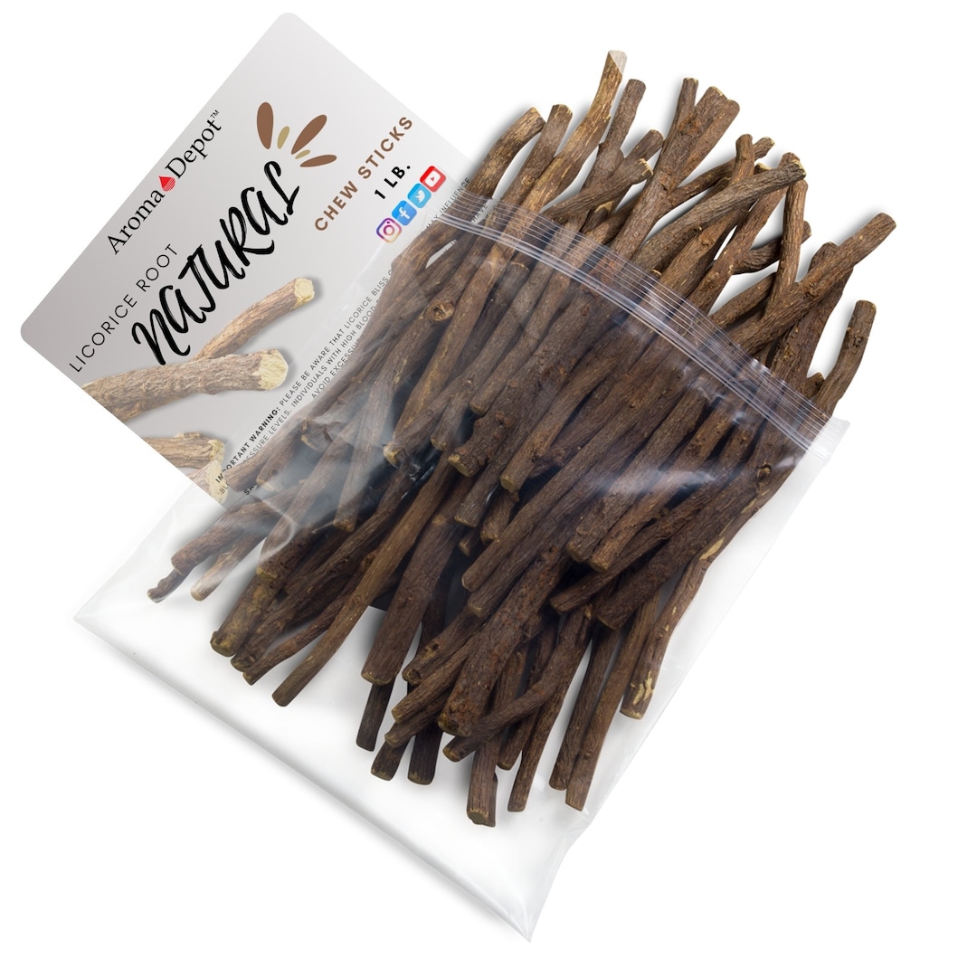 NATURAL Chew Sticks Licorice Root Miswak Stick 100 Pure & Unflavored