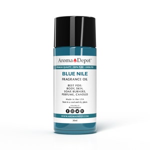 Blue Nile Scented Body Oil Fragrance [Flip Cap - HDPE Plastic Blue 2 Lbs