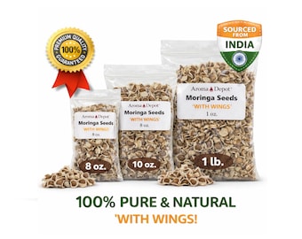 Moringa Seeds WITH WINGS 100% Pure, Natural Oleifera