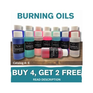 Aceite de combustión de primera calidad para difusores de aire de coche, lámparas eléctricas, lámparas de fragancia o para hacer incienso. Compra 4 y llévate 2 gratis.