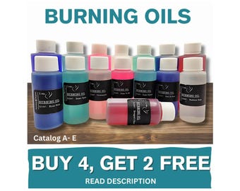 Burning Oil Premium Fragrance Quality Oil for Car Air Diffusers, Electric Lamps, Fragrance Lamp, or Incense Making. Buy 4 get 2 Free.