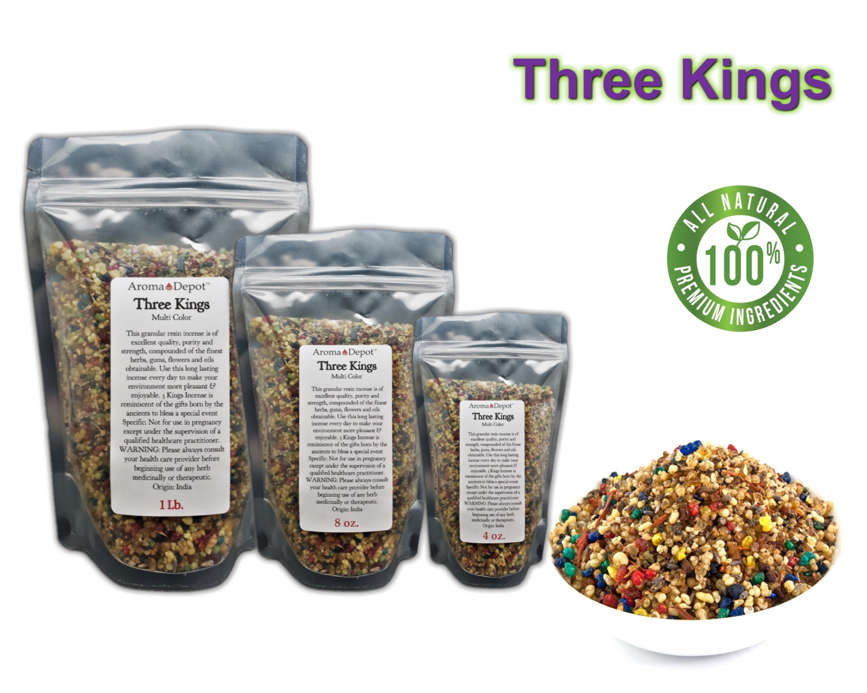 Three Kings Granular Incense Rock Incense Gum ''Tres Etsy