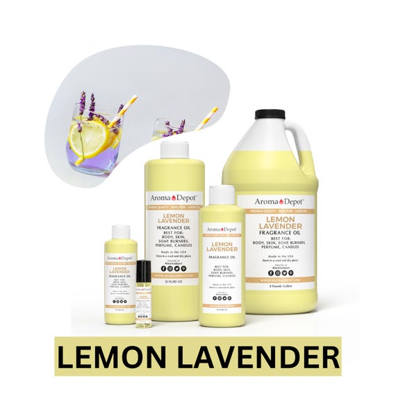 Lemon Lavender Fragrance Oil for Body, Soap, Candle, and Diffuser