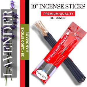 LAVENDER Incense Sticks 19&#39;&#39; Jumbo Scented Incense Bulk Wholesale Natural 30-Scented 19-inch Incense Sticks