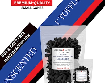 1" Unscented Topflow Charcoal Incense Cones