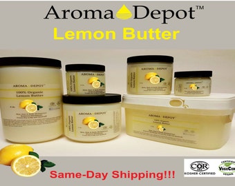 Lemon Butter Butter Organic Cold Pressed Premium Quality from 2 oz up to 3 Lb Tub Skin, Hair & Body FREE SHIPPING!!!
