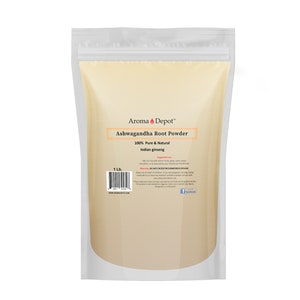 Ashwagandha Root Powder Withania Somnifera | Raw, Vegan, Non-GMO, Gluten Free | Origin - India 1 lb. Pouch