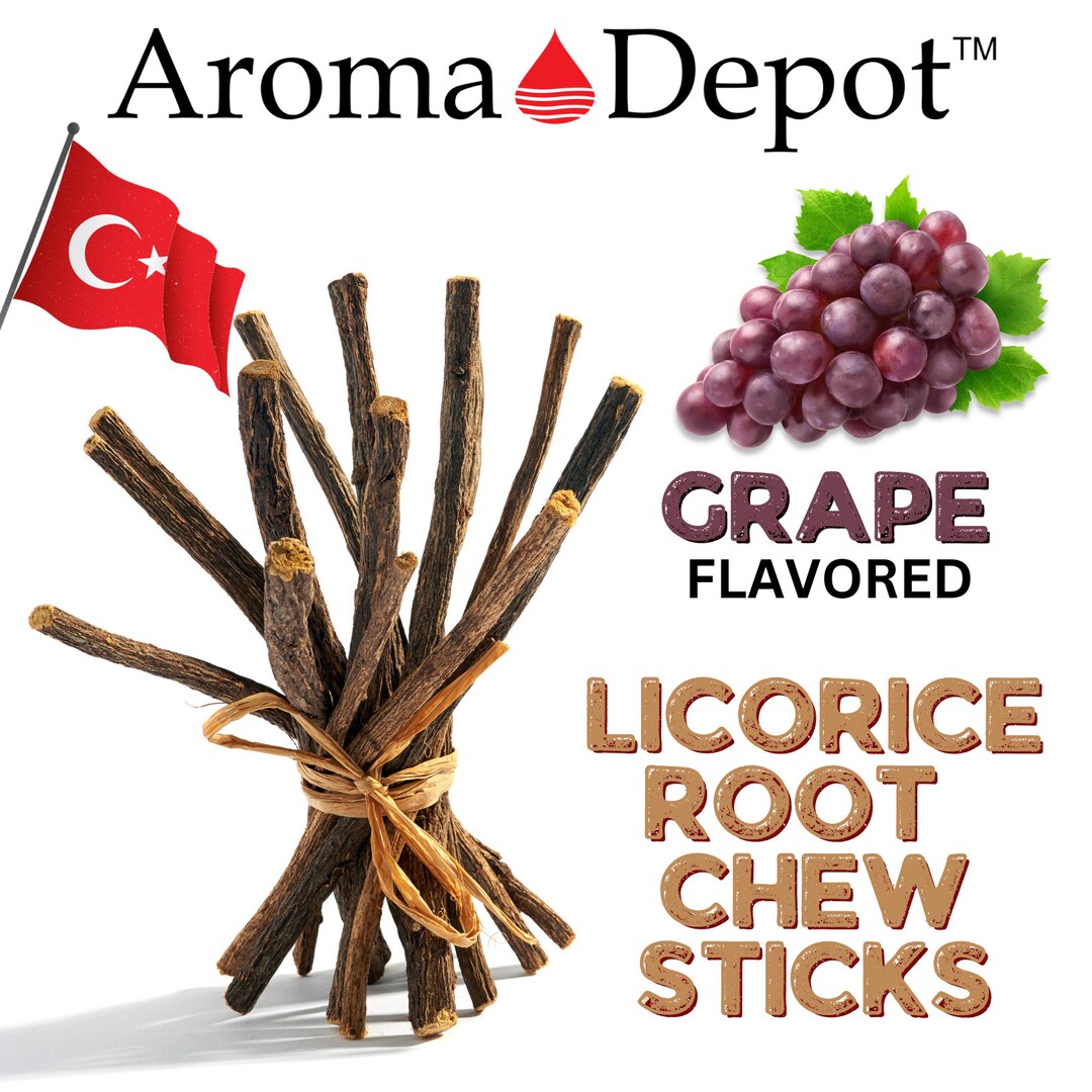 GRAPE Chew Sticks Licorice Root Miswak Stick 100 Pure Etsy