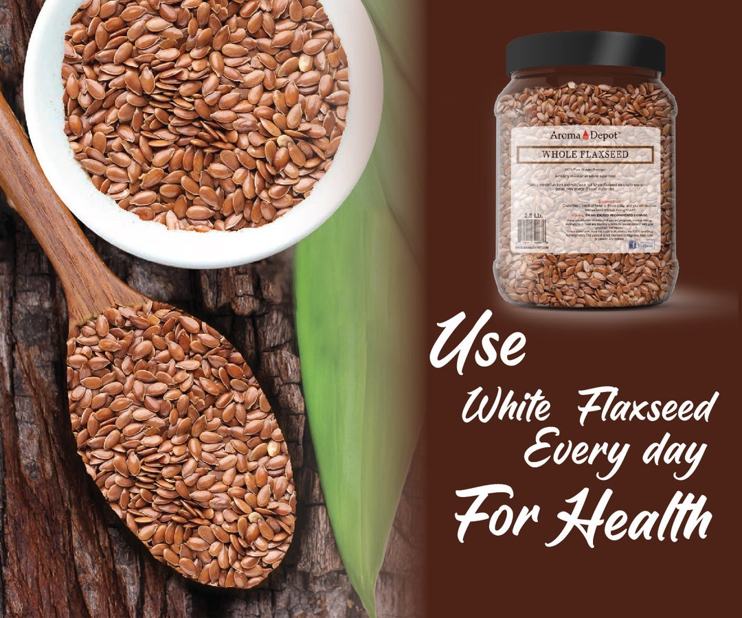 Whole Brown Flaxseed 2.5lb JAR 100 Raw Natural Bulk LOT Wholesale Etsy