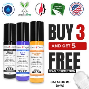 10ml Roll-On Bottles Cologne/Perfume Body Oils Long Lasting & No Dilutions. Buy 3, Get 5 Free.