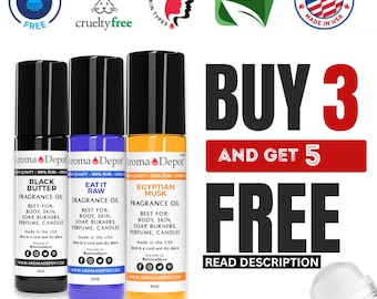 10ml Roll-On Bottles Cologne/Perfume Body Oils Long Lasting & No Dilutions. Buy 3, Get 5 Free.
