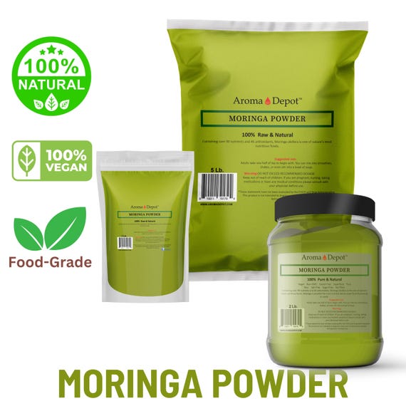 Moringa Powder Oleifera Leaf 100% Pure Natural Natural Raw Supplement