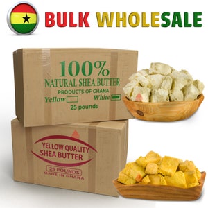 Raw African Shea Butter Bulk Natural 100% Pure Unrefined Moisturizer For Face, Skin, Body & Hair Growth. Yellow Shea Wholesale Pricing.