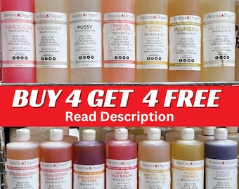 Bulk Wholesale Premium Fragrance Oil Handcrafted for Soap Making, Lotion, Body Scrub, Body Butter, Incense, and Slime. BUY 4, GET 4 FREE!