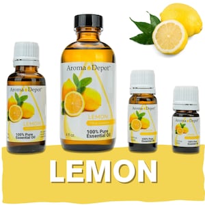 Lemon Essential Oil 10 ml. 100% Pure Natural Therapeutic Grade, Citrus Limonum, Aromatherapy, Skin, Candle Making, Diffuser