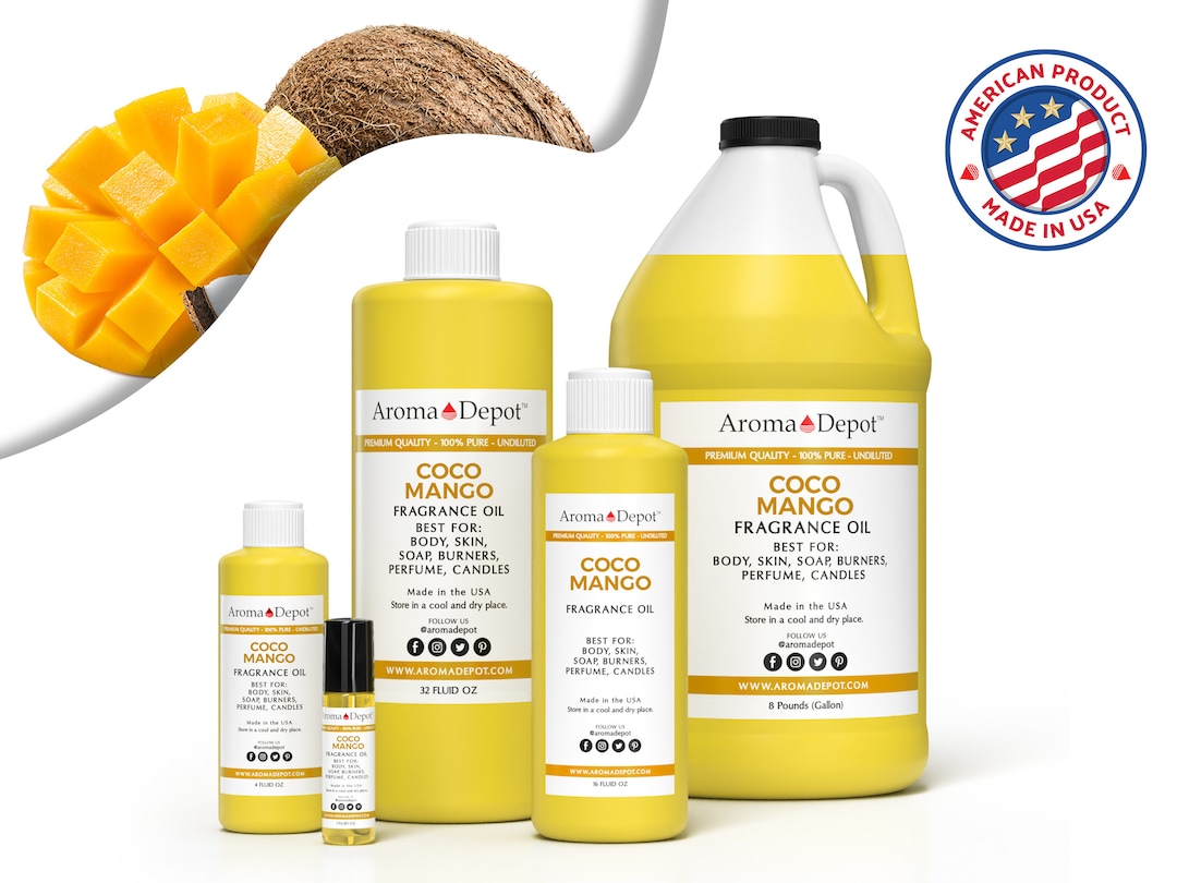 Coco Mango Fragrance Oil for Birthday Soap Making Supplies, Body
