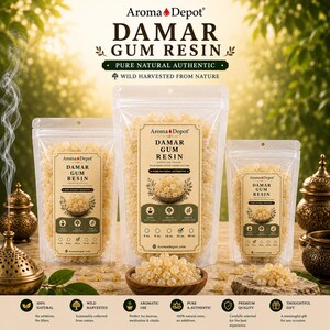 White Copal Resin Incense Dammar Gum Natural Aromatic Tears for Charcoal immagine 2