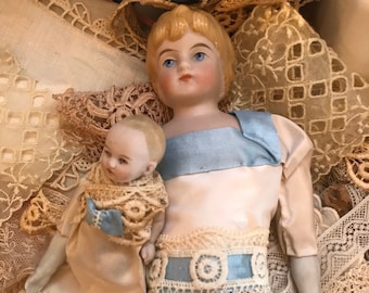 Antique German Doll With German antique Baby doll