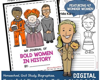 Bold Women in History Journal | Homeschool Biography Unit (Digital Download)