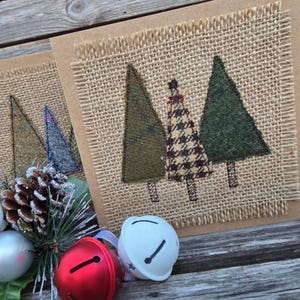 Unique handmade Christmas tree card