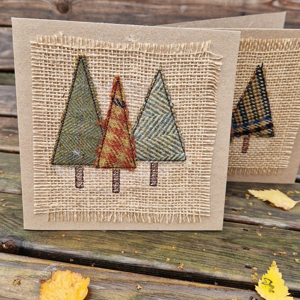 Unique handmade Christmas tree card