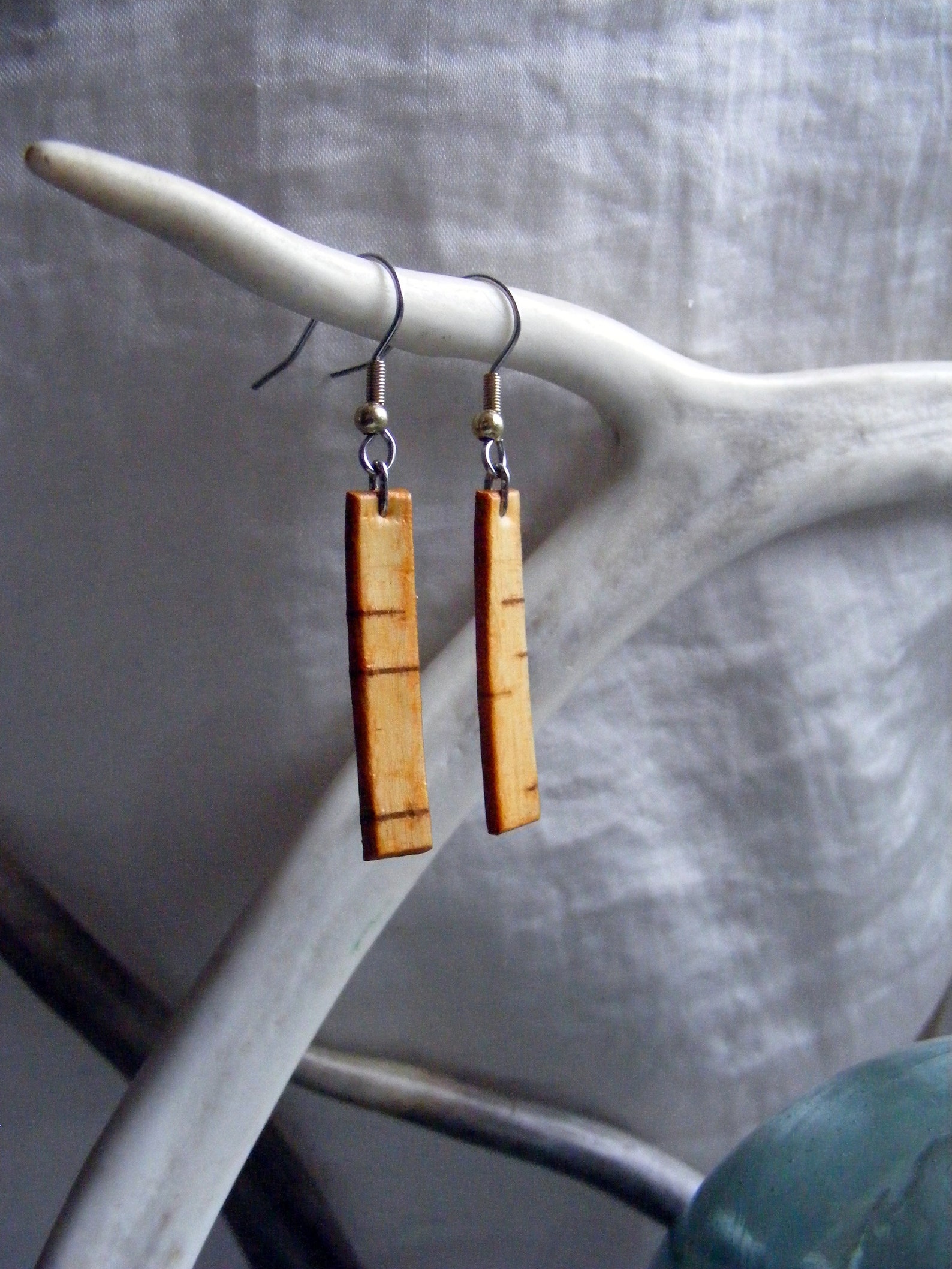 Dyed Birch Bark Earrings Made to Order Etsy