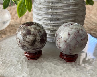 Ruby in Tourmaline Spheres