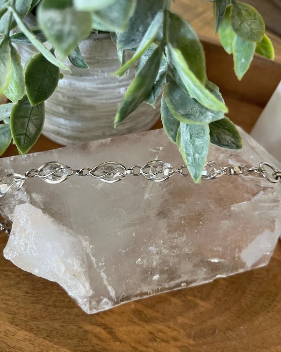 Herkimer Diamond and Sterling Silver Bracelet - image 1