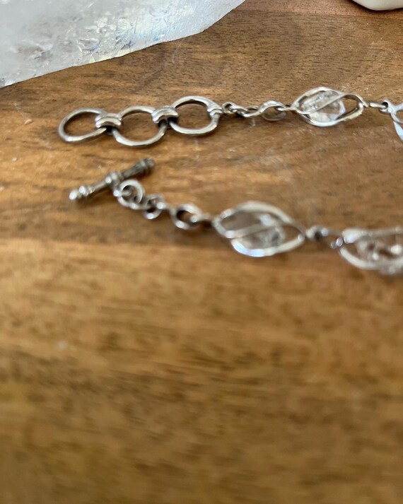 Herkimer Diamond and Sterling Silver Bracelet - image 4