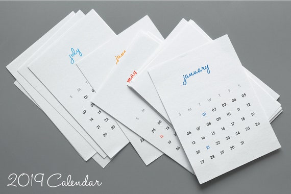 5x7 printable 2019 calendar postcard size with national etsy calendar postcard