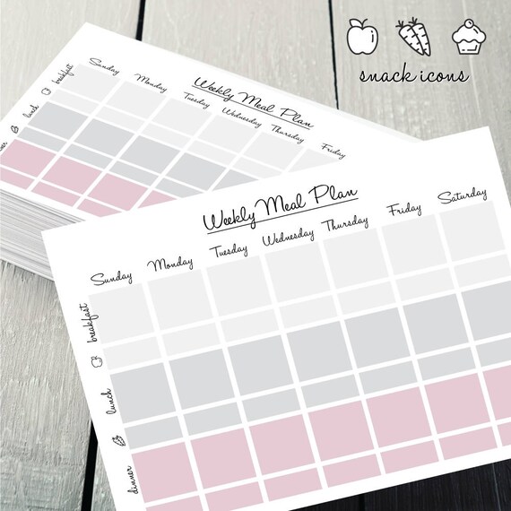 weekly meal planner printable