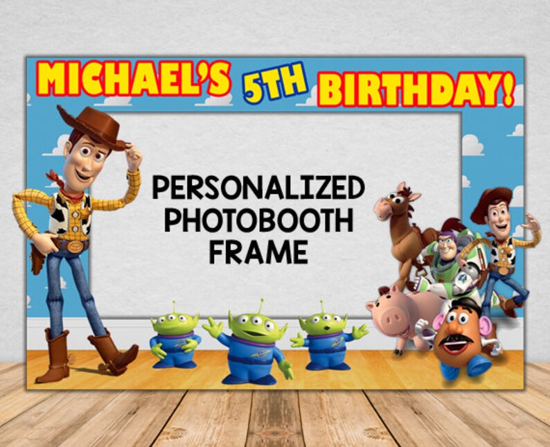Toy Story Photo Booth Frame Props Backdrop Birthday