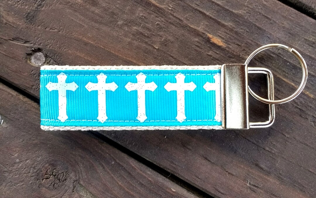 Religious Faith Key Chain Key Fob Wristlet Split Ring Etsy