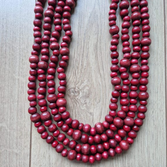 Christbaumgirlande aus roten Perlen, Weihnachtsbaumschmuck - DDP-Versand, keine zusätzlichen Kosten