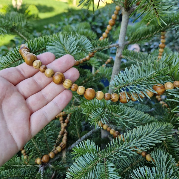 Christmas Tree beads garland, natural Christmas ornaments decor decor