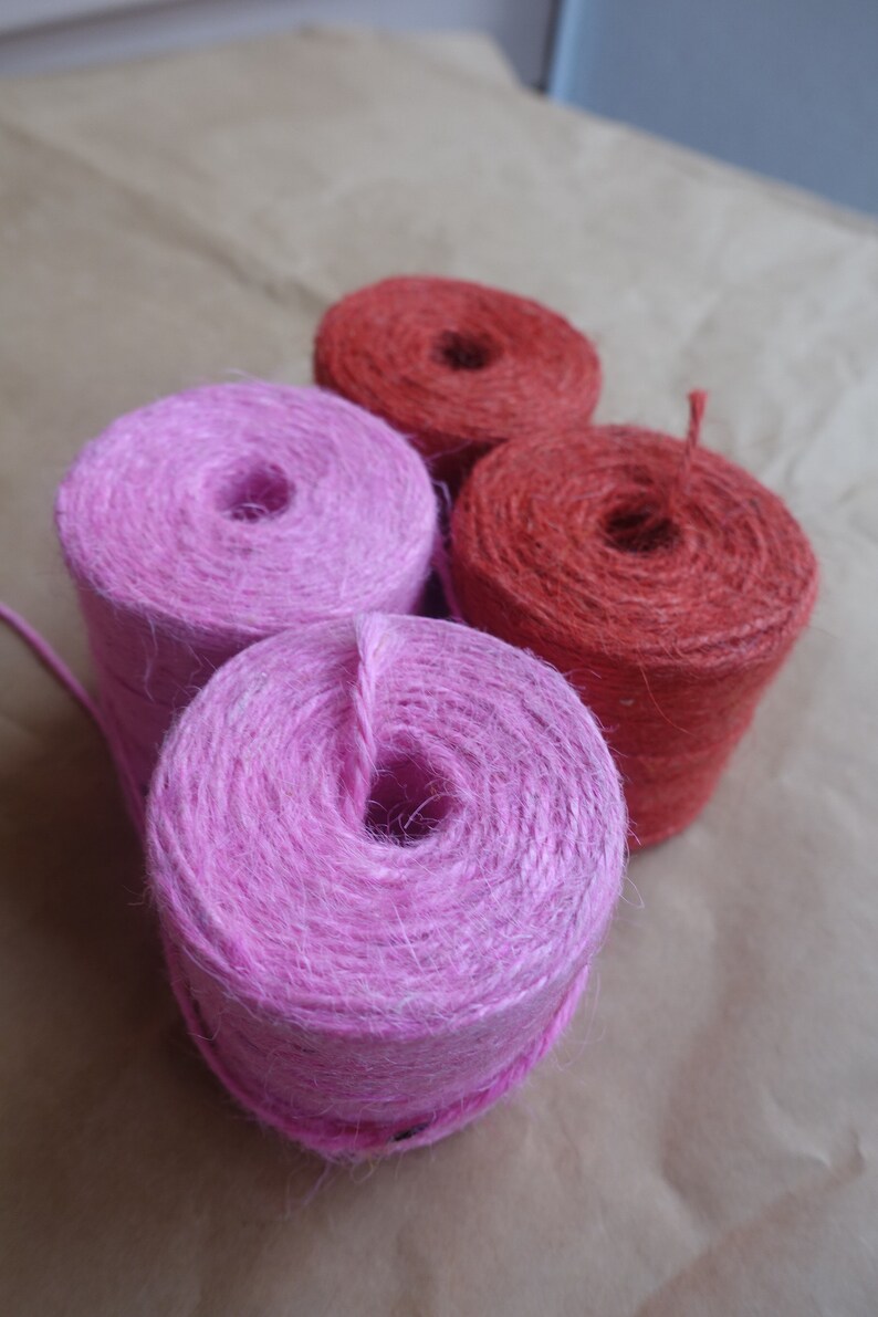 Natural Red Jute Twine Jute Burlap Twine Macrame Cord 1mm Etsy
