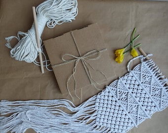 Macrame DIY Kit for intermediates, wall hanging pattern, crafts gifts