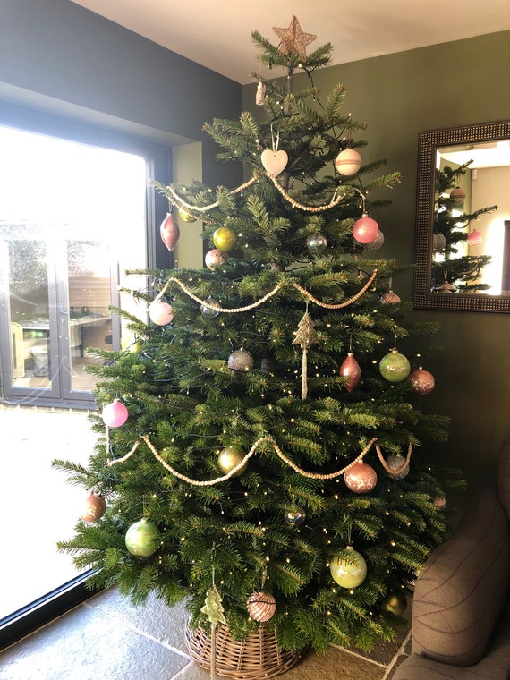 Wood Bead Garland, Christmas Tree Ornaments, Boho Home Decor