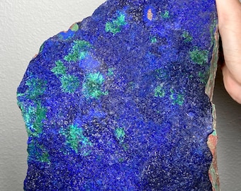 Azuriet met malachiet – Morenci Mine, Greenlee Co., Arizona – massief blauw-groen combinatieexemplaar
