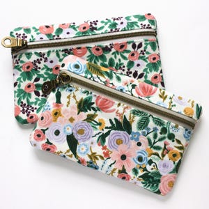 Rifle Paper Co. Floral Small Zipper Pouch or Coin Purse