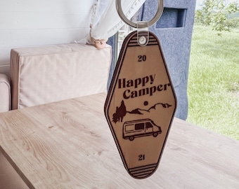 Custom Van Wooden Keychain: Vanlife Camper Gift