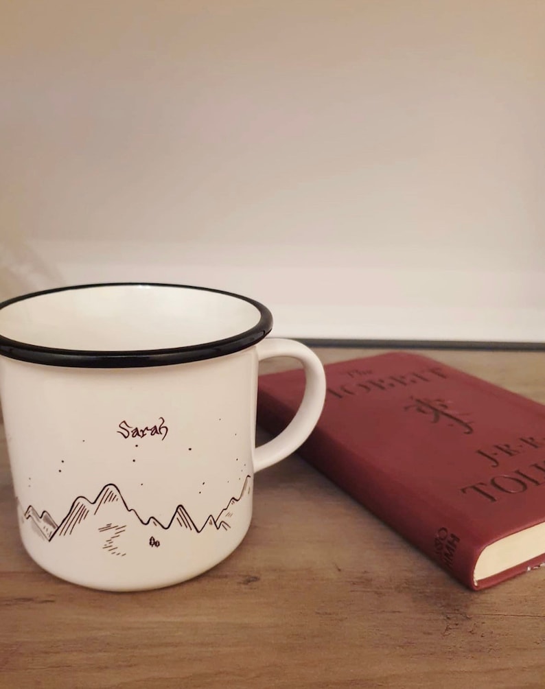 Personalised Hobbit Mug The Lord of The Rings Mug Tolkien Mug Ceramic Mug Personalised Mug Winter Mug image 3