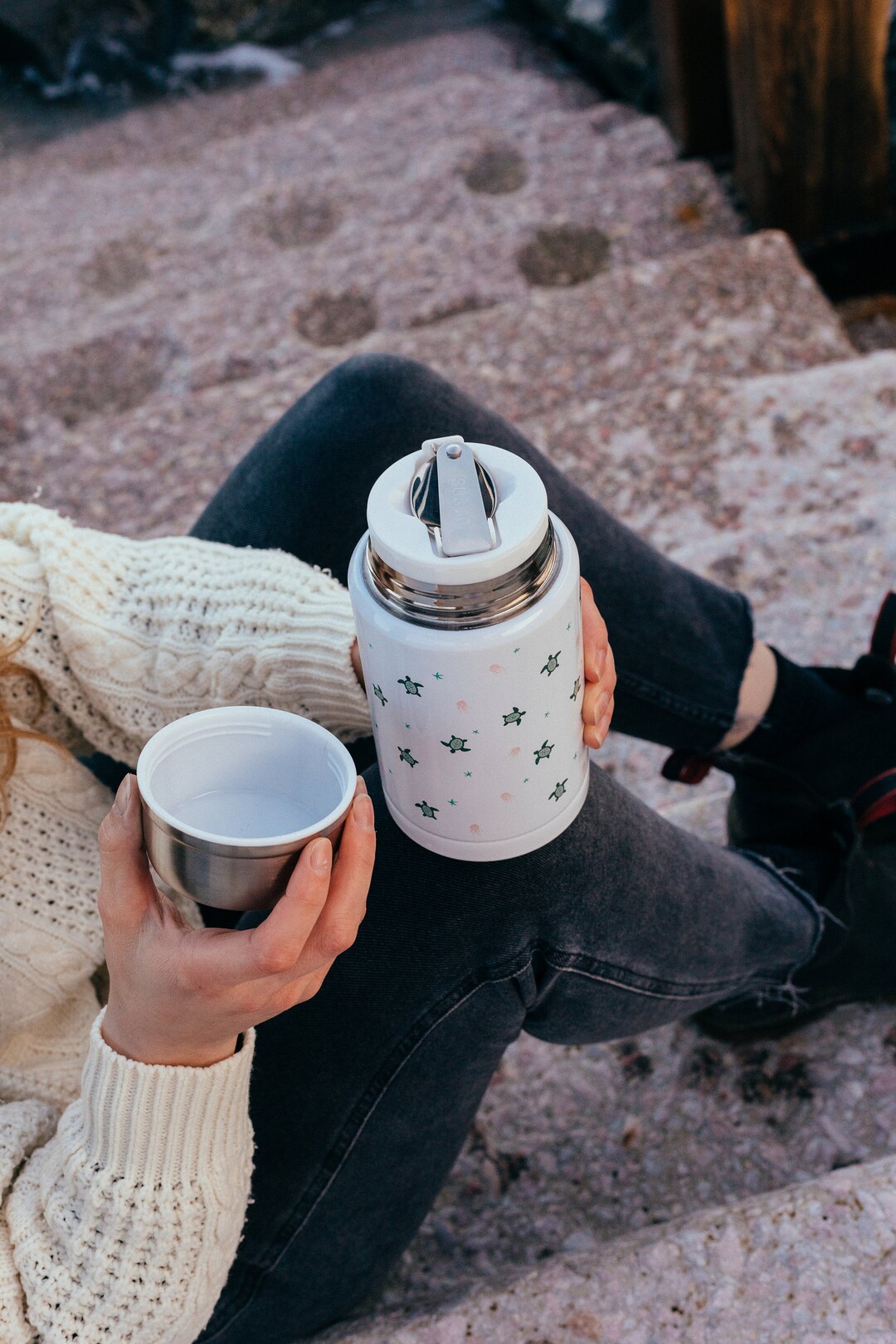 Turtles Food Flask | Thermal Insulated Food Flask | With Cutlery and ...
