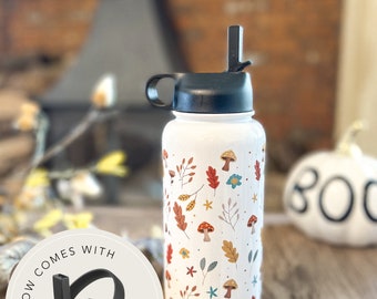 Autumn Stroll Water Bottle | BBOTTLED | Personalised Water Bottle | 32oz Water Bottle | Matte Glossy