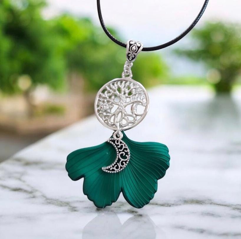 Collier Pendentif Filigrane Feuille Arbre - Bijou Femme Rose Doré - Neuf Sans Boîte