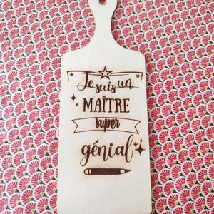 Pequeña pizarra de agradecimiento, maestro. Grabado personalizado. Posibilidad de personalización. Tabla para aperitivos. Posavasos para taza. Regalo de fin de año.