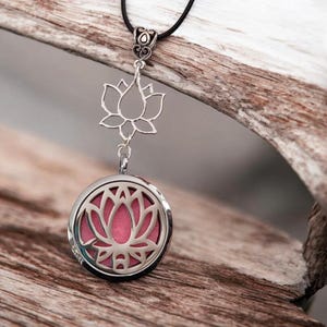 Aromathéraphie collier diffuseur de parfum fleur de Lotus