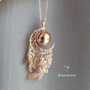 Łapacz snów Moon Bola w kolorze różowego złota