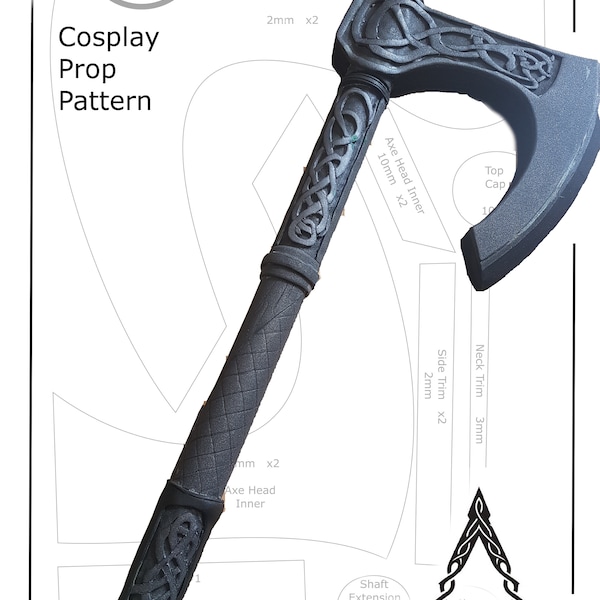 Viking Axe - EVA Foam Template